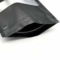Sacs en Mylar Noir Mat Personnalisés Refermables avec Fenêtre et Fermeture Ziplock pour Impression Personnalisée