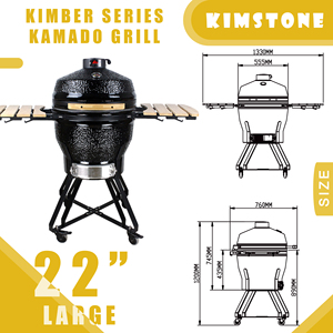 Kimstone เตาย่างบาร์บีคิวเซรามิก, ขนาด22นิ้วเตาย่างบาร์บีคิวเซรามิกสำหรับงานหนัก - Product Image 2