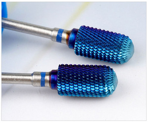 3/32 Blue Coated Carbide Stainless Steel Nail <b>Drill</b> <b>Bit</b> Gel Removal Manicure Pedicure Salon Electric File Nail <b>Drill</b> <b>Bits</b> - Product Image 3