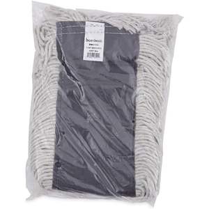Boardwalk 24 In. X 5 In. Disposable Dust <b>Mop</b> <b>Head</b> White-Cotton/Synthetic Cut End - Product Image 5