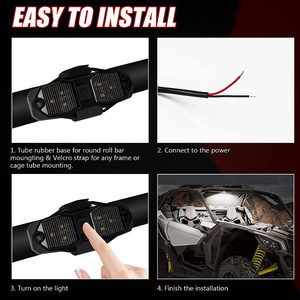 Utv <b>Led</b> <b>Light</b> <b>Bar</b> With Switch Aluminum Body 12V Dc For Off Road Vehicle Roof Mounting - Product Image 4
