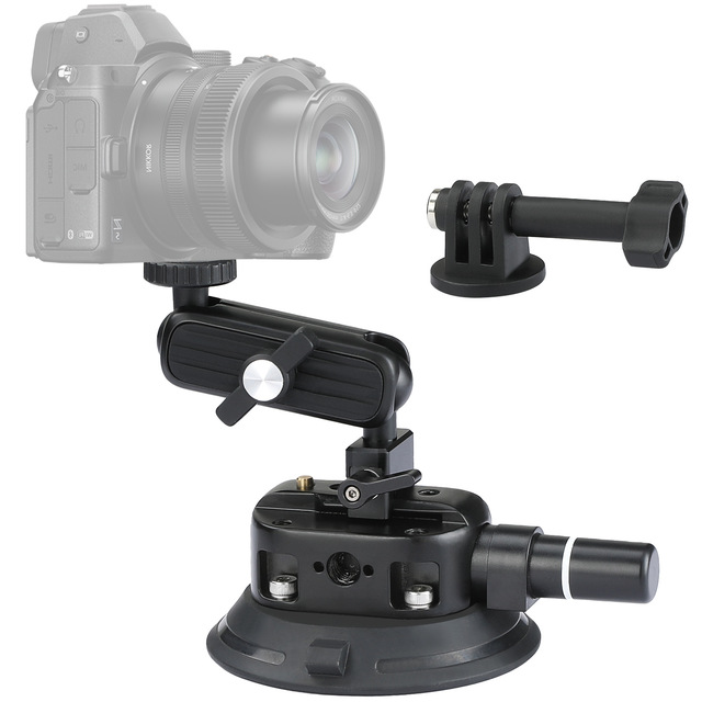 YEAH Air Pump Vacuum Ball Head Magic Arm Phone DSLR Action Camera Suction Cup Mount on Car or Window Glass