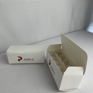 กล่องกระดาษแข็งพิมพ์โลโก้ตามสั่ง สีขาว สำหรับบรรจุภัณฑ์ขวดยาขนาด 2 มล. 3 มล. 5 มล. 10 มล. กล่องบรรจุภัณฑ์สำหรับขวดเปปไทด์ เหมาะสำหรับธุรกิจขนาดเล็ก - Product Image 2