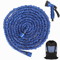 Tuyau d'arrosage extensible léger et multifonctionnel pour lavage de voiture haute pression et arrosage de jardin extérieur avec pulvérisateur