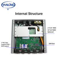I7 Dual LAN 8700T Six cœurs de qualité industrielle Mini PC châssis en alliage d'aluminium avec un ordinateur embarqué de stock de port HP