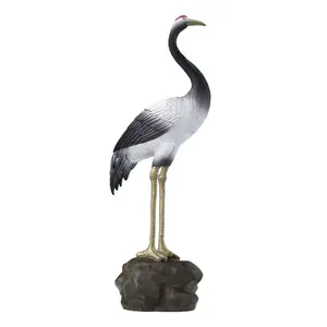 Multicolor brass red-crowned crane lucky product art craft handicraft metal ornaments home decoration