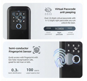 <span class=keywords><strong>Caja</strong></span> de Seguridad Inteligente para <span class=keywords><strong>Airbnb</strong></span>, Cerradura Electrónica 5 en 1 con Huella Dactilar, RFID, Contraseña y Aplicación para Alquileres Vacacionales - Product Image 5