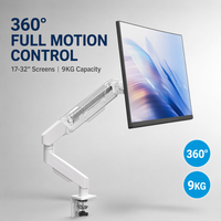 Soporte de Monitor Mecánico Ajustable con Resorte, Capacidad de Carga de 2-9 kg, Extensión de 516 mm, Soporte de Escritorio VESA para Espacio de Trabajo Profesional