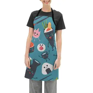 Competitive Price Cheap Cute Aprons Food Pattern Waterproof Wear-Resistant Tool Reusable Restaurant Apron