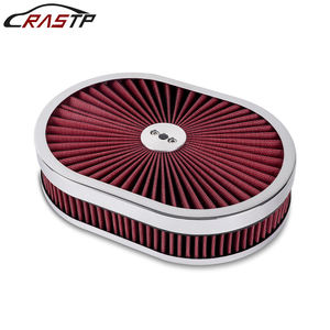12 "x <span class=keywords><strong>2</strong></span>" gruppo filtro filtro ovale ad alto flusso 5 1/8 "collo Carb W/coperchio Flow-Thru per GMC Chevy Ford Chryler Dodge - Product Image 1