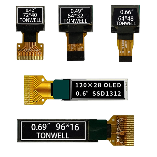0.42"-0.69" Monochrome Micro OLED Small OLED Display Panel TONWELL Brand 128x64 Resolution SPI/IIC Interface SSD1306/SSD1315