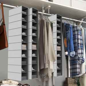 Authentic Foldable Hanging Closet Organizer 10 Layers Hanging <b>Storage</b> Shelf <b>Space</b> <b>Saving</b> Foldable Closet <b>Storage</b> Shelf - Product Image 4
