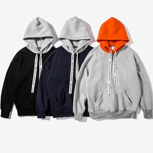 Streetwear Fleece <span class=keywords><strong>Pullover</strong></span> gris Sudadera con capucha Hip Hop sudaderas con capucha para hombres - Product Image 4