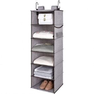 High Quality Foldable Closet Organizer Rack Hanging <b>Hook</b> Multipurpose Storage Bags Basket Wall Decor for Wardrobe Storage - Product Image 1
