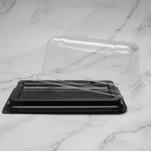 Rouleau <span class=keywords><strong>suisse</strong></span> en plastique Offre Spéciale boîte à gâteau transparente fromage jetable à emporter boîte d'emballage alimentaire avec couvercle transparent - Product Image 3