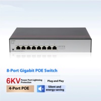 Commutateur réseau personnalisable S1730S-L4P4T-A 10/100/1000 Mbps Alimentation PoE Boîtier métallique Capacité de commutation 16 Gbps Fibre cuivre en stock