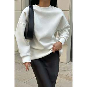 Sudadera Blanca Extra Grande de Seda para Mujer, con Capucha y Cierre, Diseño de Letras Bordadas, Talla XS, Ligera para Otoño - Product Image 4