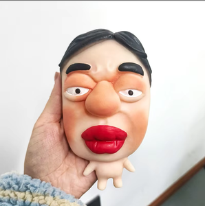 Juguete Antiestrés de Silicona TPR para Niños, Divertido y Feo, con Cara de Cabeza Grande y Labios Grandes, Juguete para Apretar Espinillas - Product Image 4