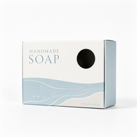 Boîte en carton blanc imprimée avec un motif personnalisé, emballage en papier écologique, carton pour savon artisanal