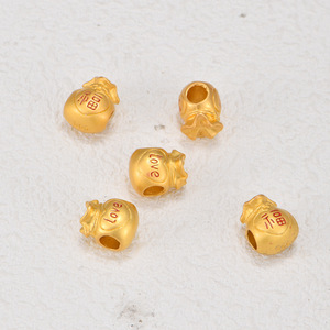 Chinese Style <b>Lucky</b> Bag Alloy Beads With Love And Fortune Character For <b>Bracelet</b> Making DIY Jewelry Accessories - Product Image 3