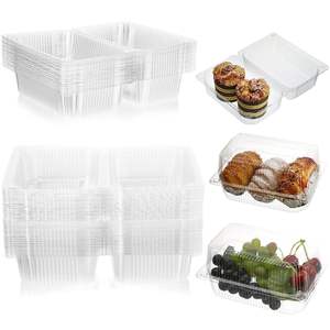 Caja de Plástico Desechable para Postres, <span class=keywords><strong>Venta</strong></span> al por Mayor, Transparente, Biodegradable, de Calidad Competitiva, Contenedor para Alimentos con Tapa - Product Image 3