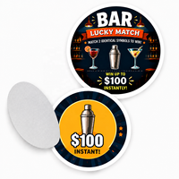 Nuevos y Populares Boletos Personalizados con Impresión Digital, Forma Circular de Una Ventana, Temática de Bar, con Pestaña de Apertura y Desgarre