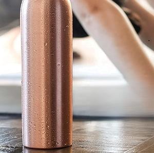 Leakproof Design 100% Pure Copper <b>Water</b> <b>Bottle</b> 600ml Solid Pattern <b>Water</b> <b>Bottle</b> with Bag for Export Sale - Product Image 2