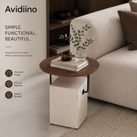 Table basse minimaliste italienne avec plateau en placage de noyer et base en travertin blanc Yunshan, table d'appoint pour salon
