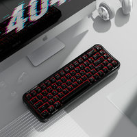Modo de conexión BT 86 teclas 2,4G Teclado inalámbrico con cable de tres modos Teclado portátil de membrana de oficina Teclado recargable