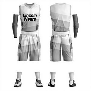 Wholesale Custom Sublimation Basketball Uniform Set Breathable Quick-Dry Mesh Anti-Bacterial UV Protection Men's Training Jersey - Product Image 1