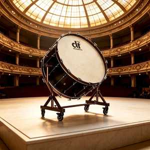 Tambor <span class=keywords><strong>Sinfónico</strong></span> Lacado de 28 Pulgadas a Precio de Fábrica, DFTF-2818-1, Instrumento de Percusión con 360 °   Soporte Giratorio para Conciertos - Product Image 1