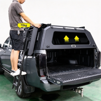 Support de marchepieds en acier au manganèse pour benne de pick-up, compatible avec le toit rigide et la boîte arrière, installation sans perçage, étanche, pour Ford Maverick