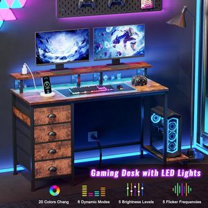 Customized cross-border computer <b>desk</b>, laptop desktop computer <b>desk</b>, home floor-standing <b>desk</b> with storage and power outlet. - Product Image 3