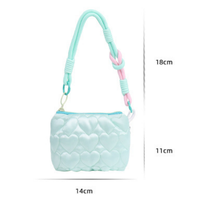 Tas Kosmetik Wanita Portabel Gaya Korea Pegangan Lembut Tas Makeup Lucu Bentuk Hati Tas Penyimpanan Ritsleting Dompet Tas Ponsel