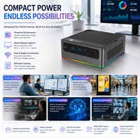 Mini PC de Alta Calidad Preparado para IA, OEM ODM, Windows 11 Pro, Ultra 7 155H, 16G/32G, 512G, Doble LAN 2.5G, Computadora de Escritorio para Seguridad en Redes