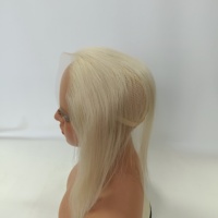 Vente en gros usine : Closure frontale en dentelle HD 12x2, cheveux humains vierges 100% raides, densité 120%, avec nœuds invisibles et dégradé naturel