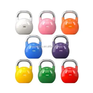 Bunte Fitness-Studio Training Fitnessgeräte bemalte Wettkampf-Kettlebell Guss-Kettlebell