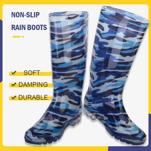 Hochwertige rutsch feste Anti-Verschleiß-Garten fischerauto waschen landwirtschaft liche Regens tiefel für Erwachsene PVC rote Tarn regens tiefel - Product Image 5