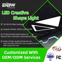 Lampu Panel LED Gaya Industrial untuk Plafon, Desain Kreatif Persegi, Cocok untuk Kantor, Gym, Warnet, Teknik, Sambungan Panel LED, AC Tengah