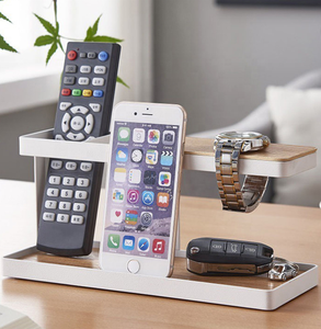 เดสก์ท็อปห้องนั่งเล่นห้องน้ําจัดเก็บไม้โทรศัพท์นาฬิกาจัดเก็บรีโมทคอนโทรล Rack - Product Image 5