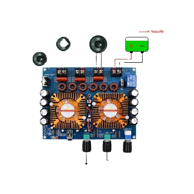 TDA7498ETR Dual 160W 2.1 High Performance Super Digital Amplifier Board