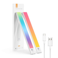 Lampe LED adhésive moderne à détecteur de mouvement ABS, 32 LED, à changement de couleur, alimentée par piles, pour placard, armoire, chambre