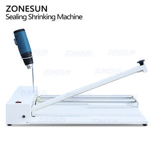 ZONESUN-Máquina de sellado y encogimiento de paquetes de plástico termorretráctiles, cortador de película de envoltura, manual de mesa, de tamaño pequeño, para el - Product Image 6