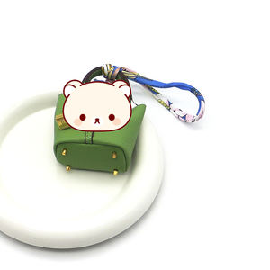 Großhandel <span class=keywords><strong>Mini</strong></span>-Taschen-Design Schlüsselanhänger - PU-Leder Autoschlüsselanhänger Kreatives Kopfhörer-Etui Charm - Product Image 2