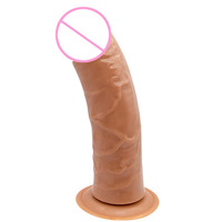 Dildo Realista y Sensual para Mujeres, con Ventosas en la Parte Posterior, Tapón Anal Grande