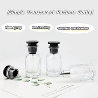 Flacon de parfum rond en verre de 30 ml avec vaporisateur à pression, conteneur d'échantillon cosmétique