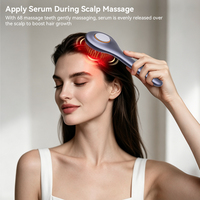 Brosse de massage électrique pour cuir chevelu à 3 vitesses avec applicateur d'huile, thérapie par lumière rouge personnalisée en gros, peigne de massage pour la croissance des cheveux