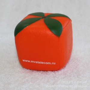 Cartoon <b>Square</b> Orange Pvc <b>Foam</b> Toy Soft Promotional Gift - Product Image 2