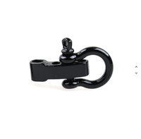 Fermoir à manille Paracord noir en acier inoxydable 304 avec goupille à vis