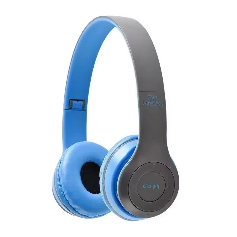 New Product Portable Digital Display gaming headset wireless headphones earphones earbuds microphone p47